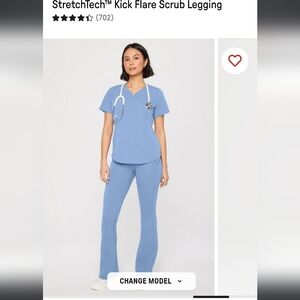 Elemental Blue Fabletics Scrub Set